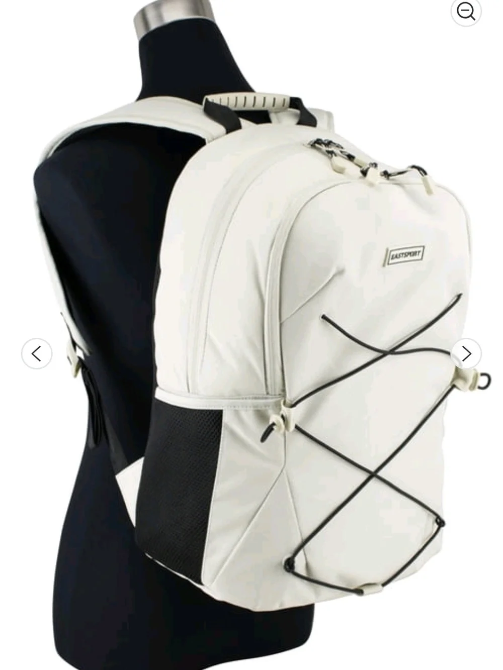 White Men’s Backpack with External Bungee